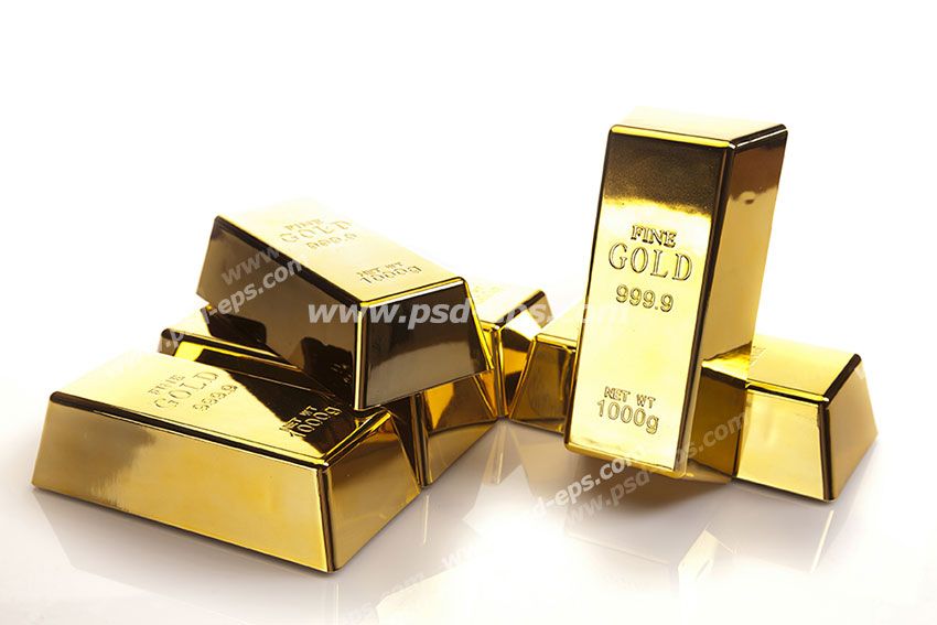 عکس با کیفیت شش عدد شمش طلای 1000 گرمی