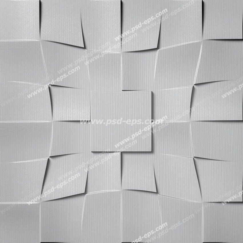دیوار سه بعدی یا دیوارپوش 3D با طرح اشکال هندسی به صورت برجسته و فرو رفته